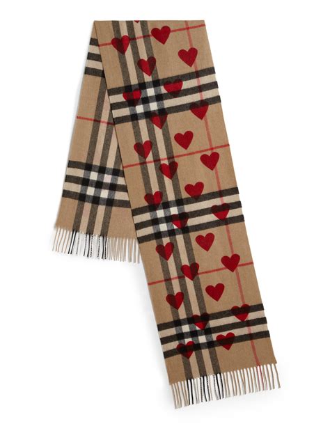 burberry giant check heart print scarf|traditional burberry scarf.